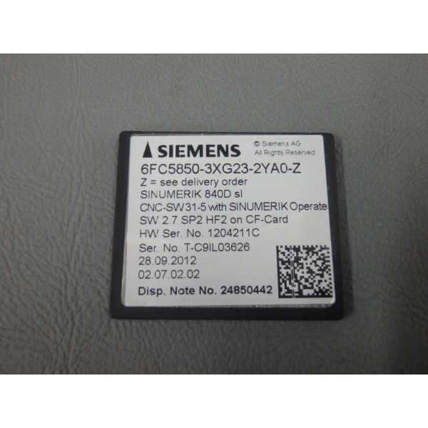 SIEMENS 6FC5850-3XG23-2YA0-Z