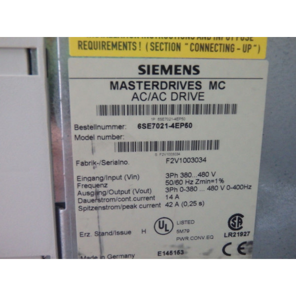 SIEMENS 6SE7021-4EP50