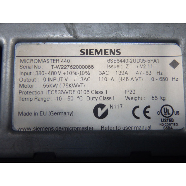 SIEMENS 6SE6440-2UD35-5FA1