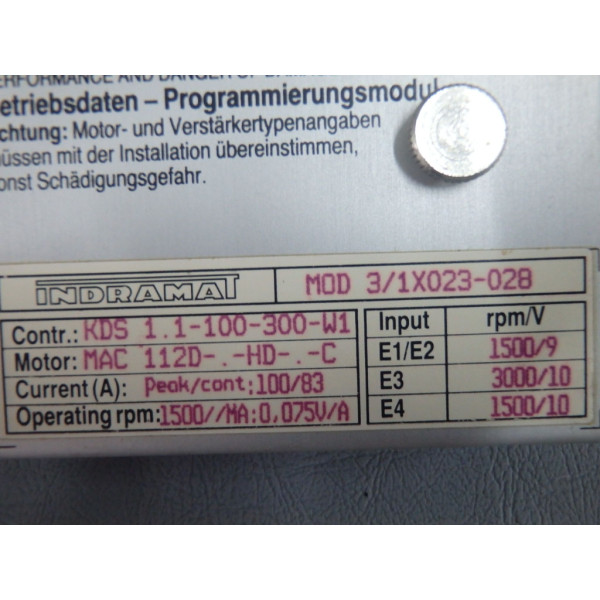 INDRAMAT MOD3/1X023-028