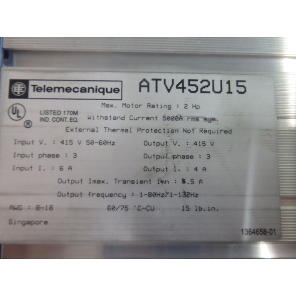 TÉLÉMÉCANIQUE  ATV452U15