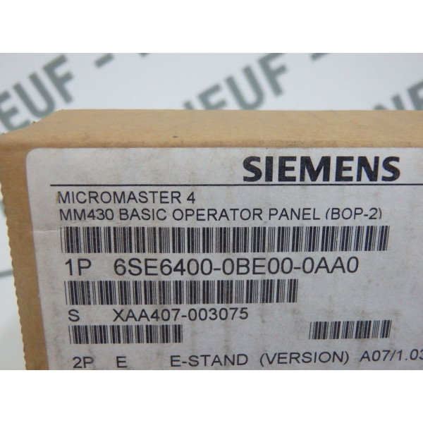 SIEMENS  6SE6400-0BE00-0AA0