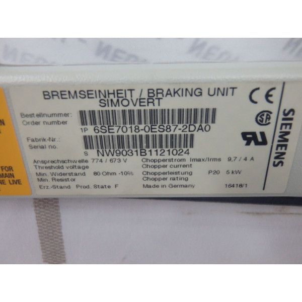 SIEMENS  6SE7018-0ES87-2DA0