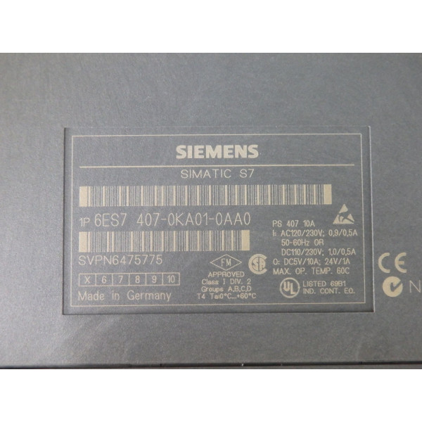 SIEMENS 6ES7407-0KA01-0AA0