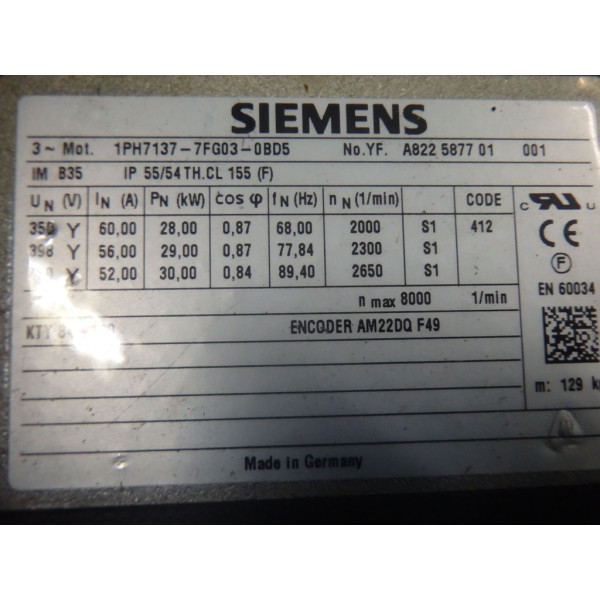 SIEMENS 1PH7137-7FG03-0BD5