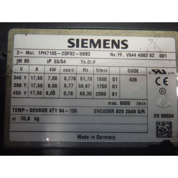 SIEMENS 1PH7105-2DF02-0BB3