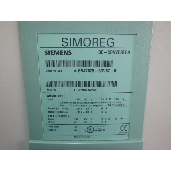 SIEMENS 6RA7025-6DV62-0