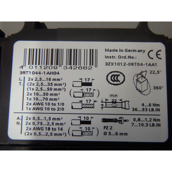 SIEMENS 3RT1044-1AH04