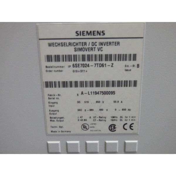 SIEMENS 6SE7024-7TD61