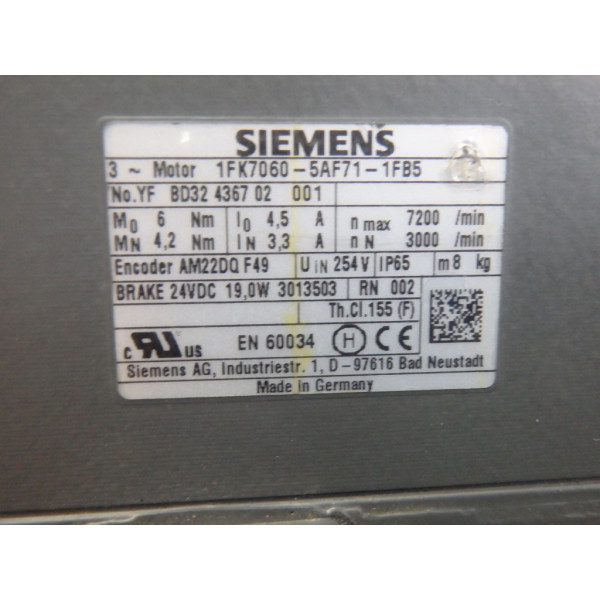 SIEMENS 1FK7060-5AF71-1FB5