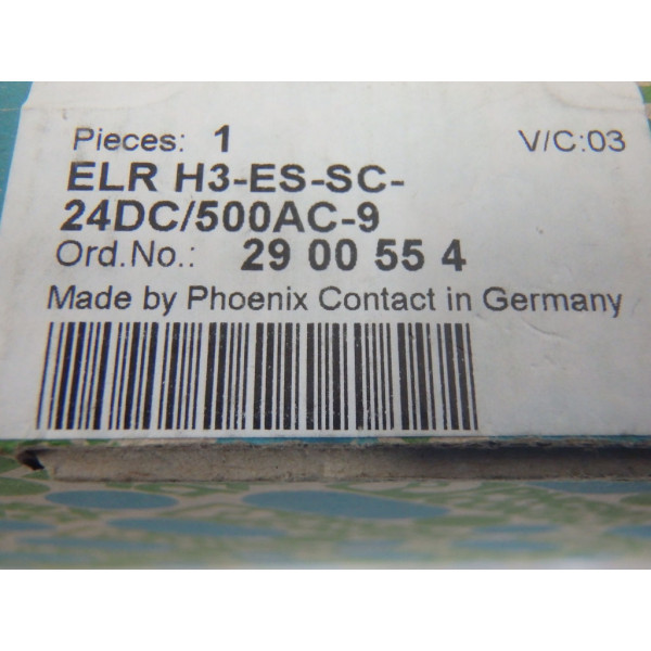 PHOENIX CONTACT ELRH3-ES-SC-24DC/500AC-9