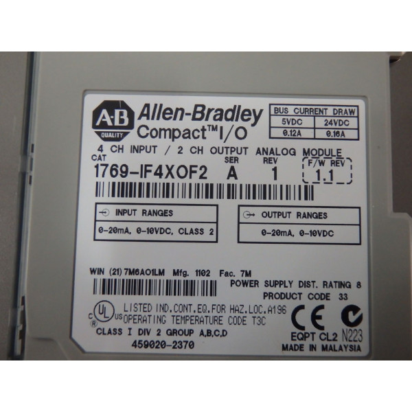 ALLEN-BRADLEY 1769-IF4X0F2