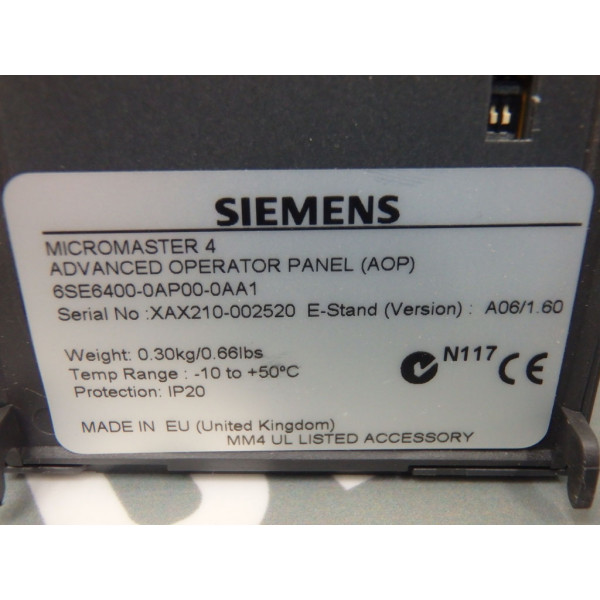 SIEMENS 6SE6400-0AP00-0AA1