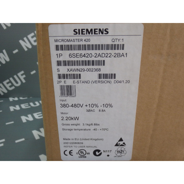 SIEMENS 6SE6420-2AD22-2BA1