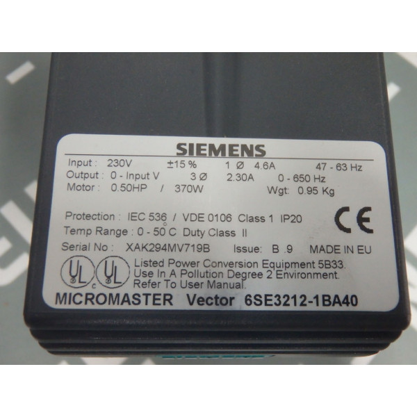 SIEMENS 6SE3212-1BA40