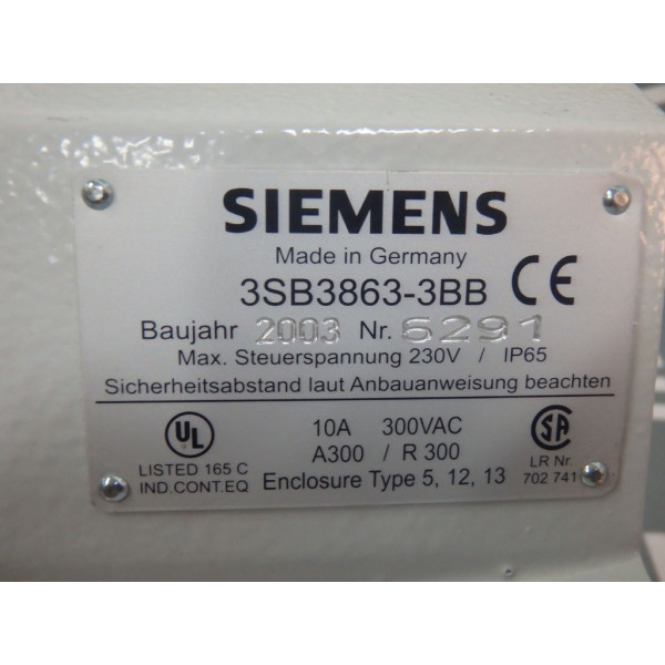 SIEMENS 3SB3863-3BB