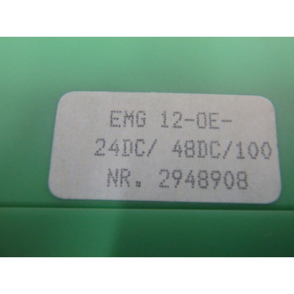 PHOENIX CONTACT EMG12-0E-24DC/48DC/100