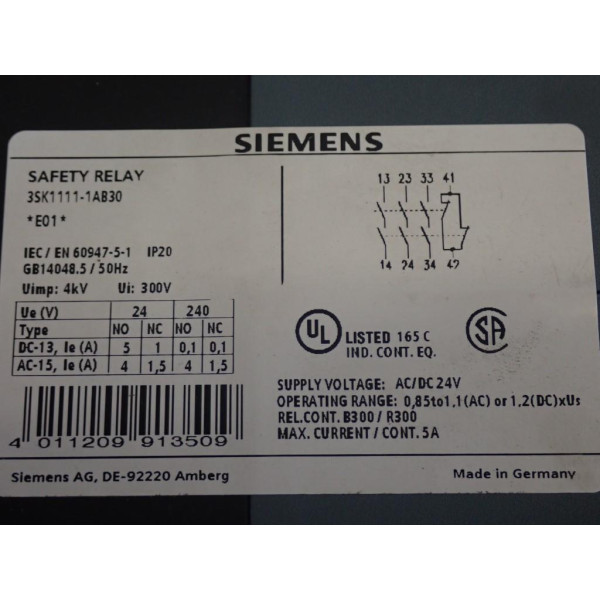 SIEMENS  3SK1111-1AB30