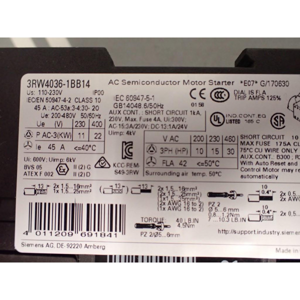 SIEMENS 3RW4036-1BB14