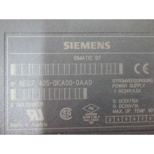 SIEMENS 6ES7405-0KA00-0AA0