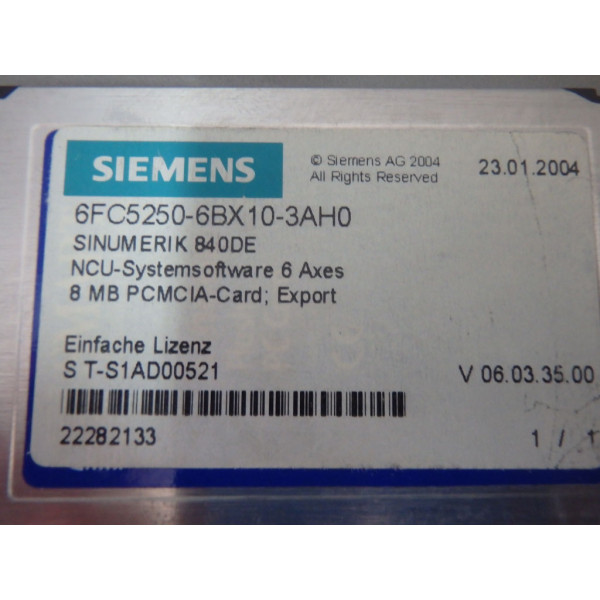 SIEMENS 6FC5250-6BX10-3AH0