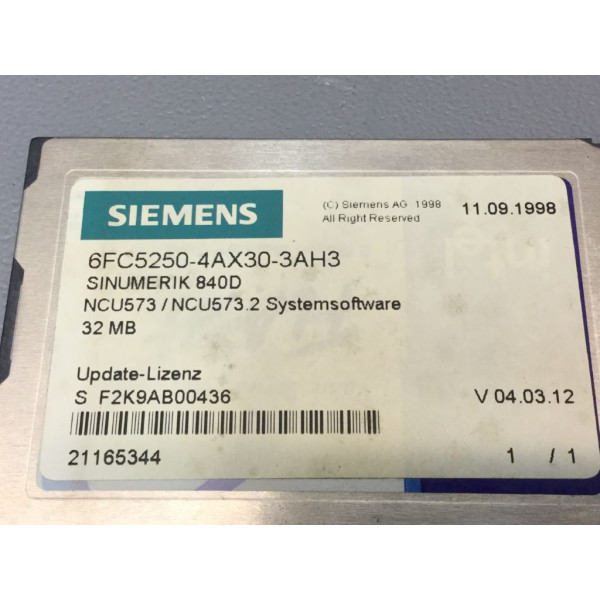 SIEMENS 6FC5250-4AX30-3AH3