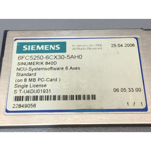 SIEMENS 6FC5250-6CX30-5AH0